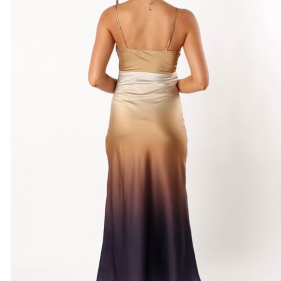 Petal & Pup Gradient Maxi Dress - Tan, Cream, Blue - Picture 4 of 9